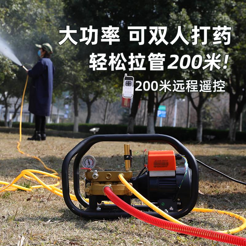 农用高压电动打药机48v60v三缸柱塞泵手提喷雾器水泵清喷雾机26型
