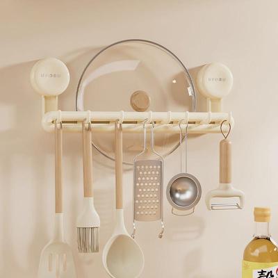 uforu厨房勺子铲子挂钩橱柜多功能吸盘免打孔一排钩置物架挂架件