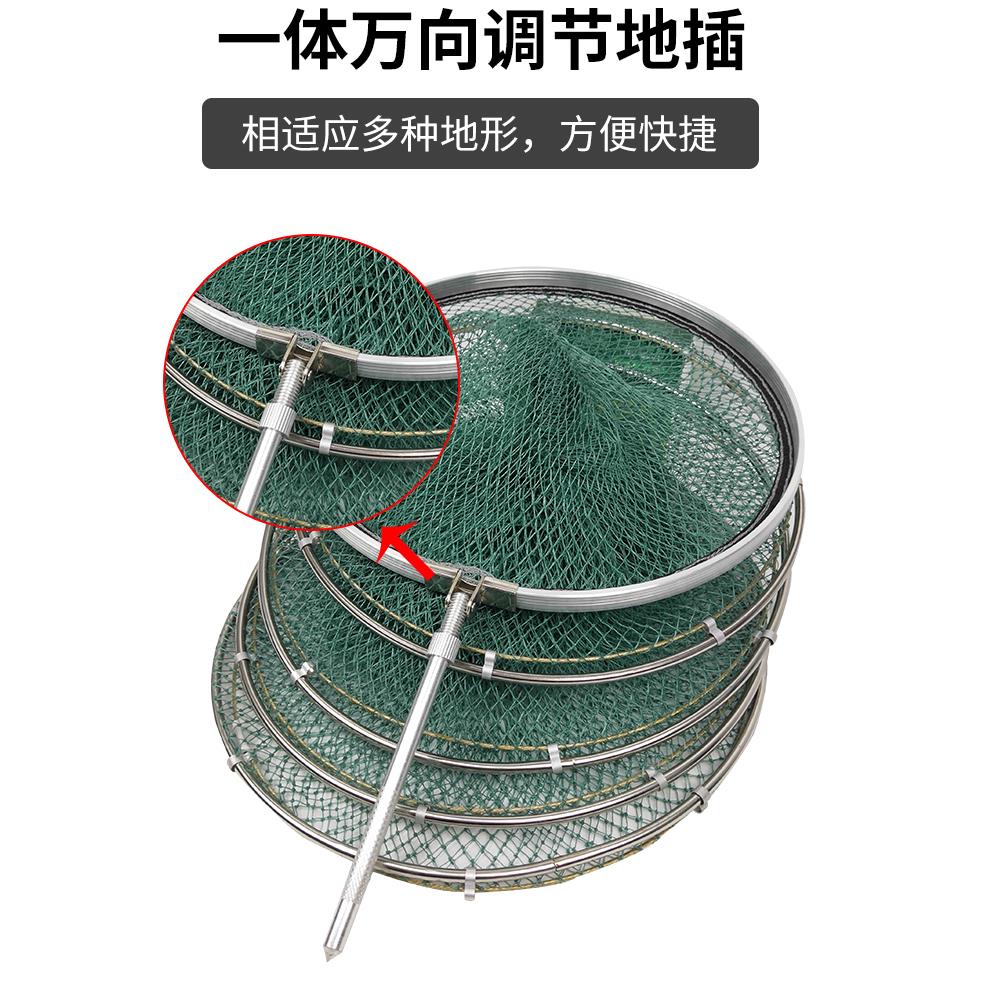 胶丝线手工编织野钓小网眼鱼护网兜便携折叠防挂速干垂钓渔护鱼库