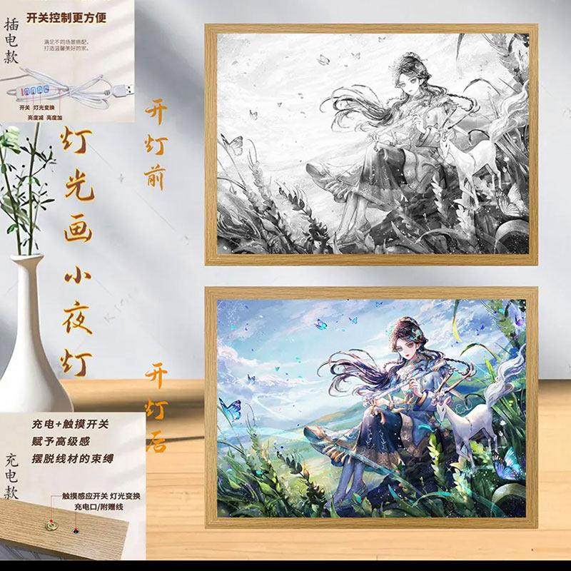 第五人格灯光画 画氛围感发光相框小夜灯挂墙摆约瑟夫渔女入验师,家居饰品,氛围画/灯画,淘宝优惠券,粉丝福利购,淘宝优惠卷