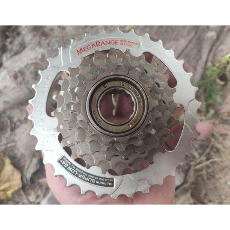 老款山地车自行车旋式6速飞轮 齿数34T-13T飞轮 6速飞轮7速飞轮