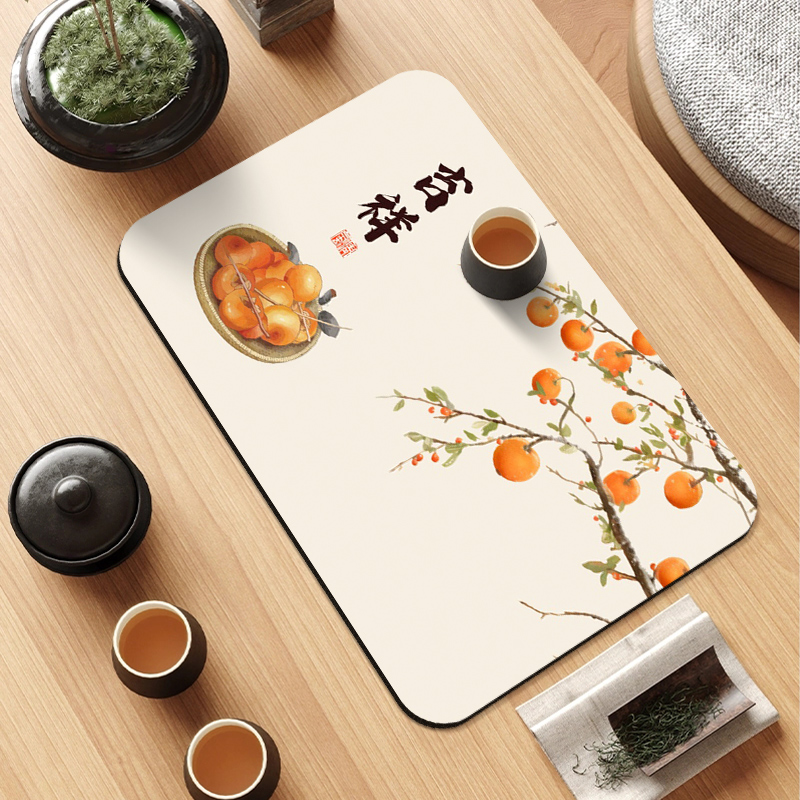 桌旗新中式禅意茶台桌布茶wx席茶垫子吸水矽藻泥沥水垫子茶桌垫布