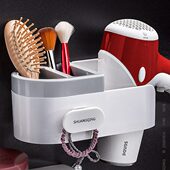 双庆吹风机置物架卫生间厕所浴室壁挂式 免打孔风机架风筒收纳5283