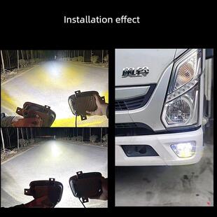 适用于福田奥铃cts欧马可s3s1前防雾灯总成led改装新捷运速运杠灯