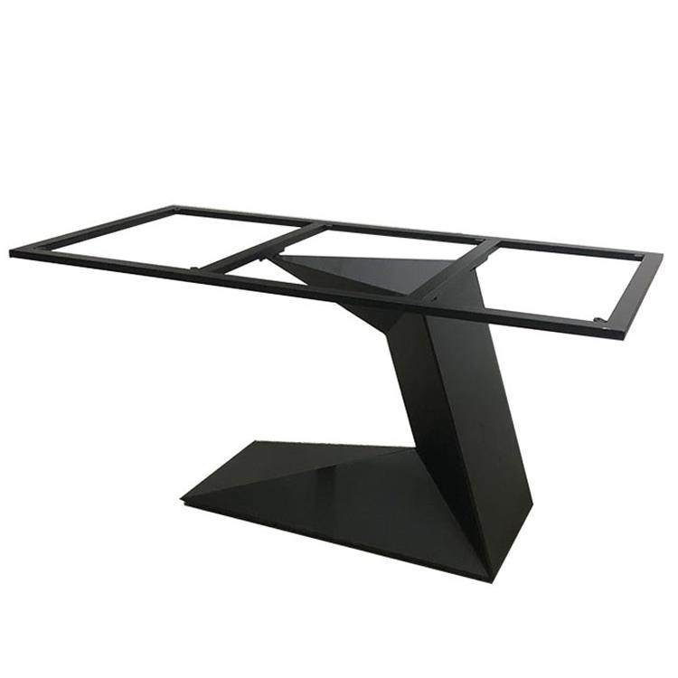 定制锻铁桌腿支架轻豪华桌腿大板书桌金属支撑框架板岩餐桌脚座