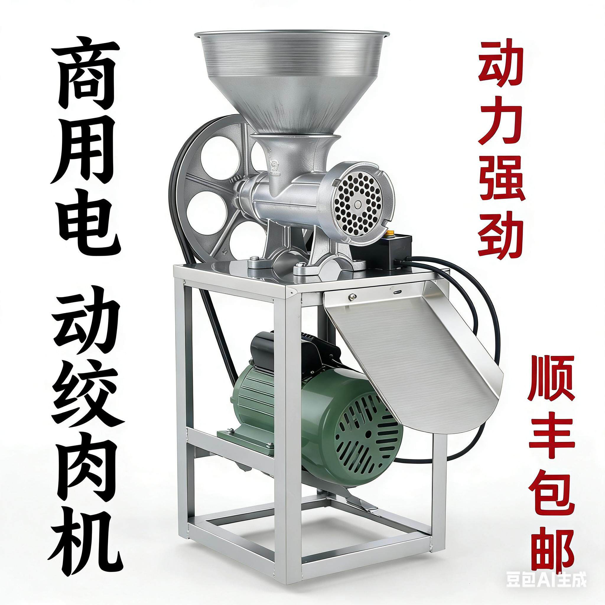 32号商用电动绞肉机绞辣椒机灌肠碎鱼鸡架肉馅商用手摇绞碎机