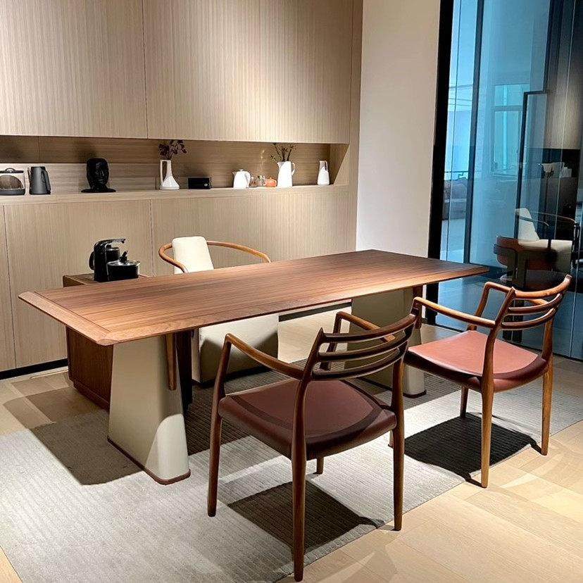 新中式实木茶桌椅组合北美黑胡桃木办公室茶室轻奢茶桌家用茶台,住宅家具,家用茶台/茶桌,淘宝优惠券,粉丝福利购,淘宝优惠卷