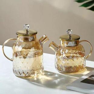 果汁饮料瓶扎壶 冷水壶玻璃耐高温家用大容量泡茶壶凉白开水装