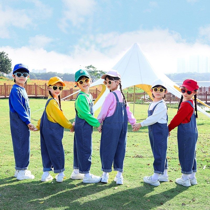 糖果色卫衣男女合唱服儿童牛仔背带裤演出服勇气大爆发舞蹈表演服,童装/婴儿装/亲子装,儿童演出服,淘宝优惠券,粉丝福利购,淘宝优惠卷