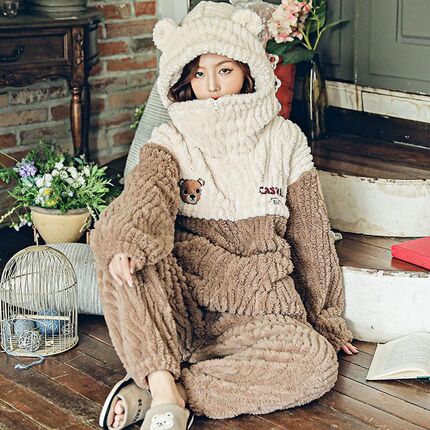 孕妇睡衣冬季夹棉l三层加厚加绒保暖月子服产后产妇喂奶哺乳套装