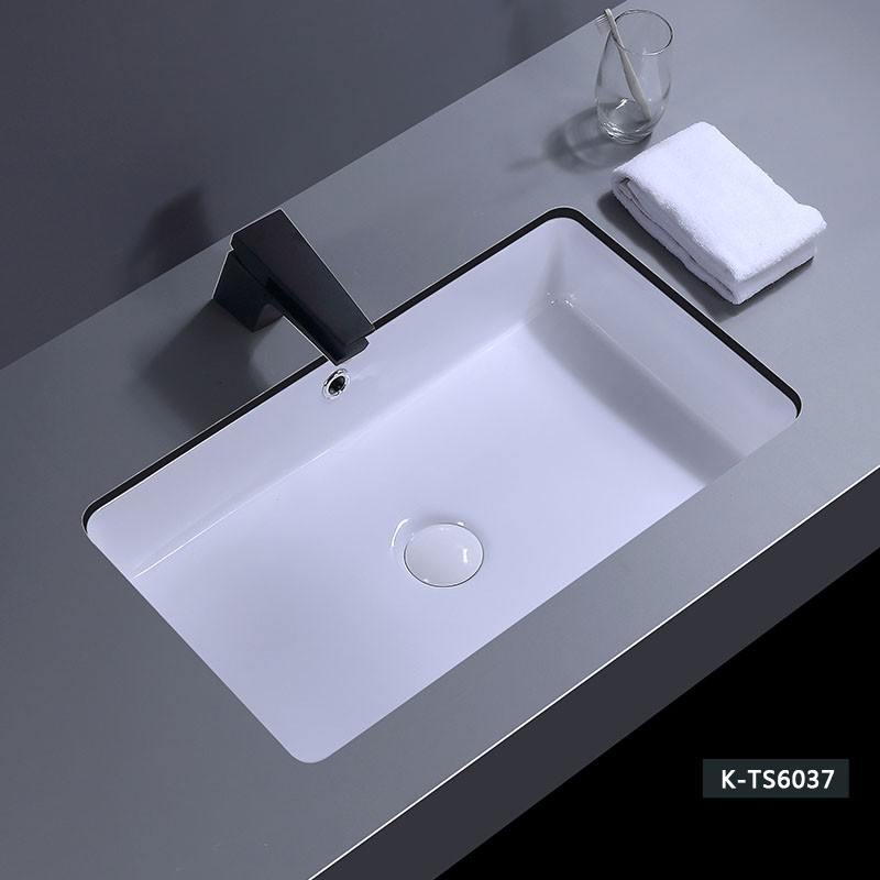 600/370mm窄长型台下盆嵌入式洗手盆卫生间陶瓷盆大尺寸瓷盆24寸