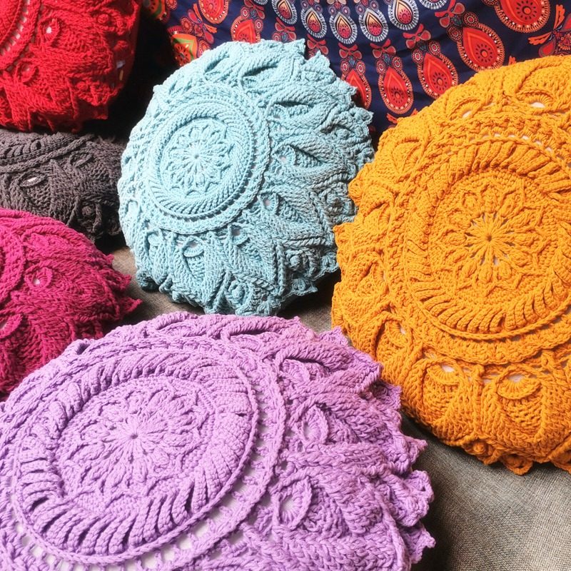 送枕芯莲花d纹浮雕莲抱枕靠枕牛奶棉钩针编织材料包DIY橙子手作,服饰配件/皮带/帽子/围巾,DIY编织材料包,淘宝优惠券,粉丝福利购,淘宝优惠卷