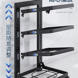 锅架专放锅具收纳l厨房不锈钢架子置物架下水槽多层家用柜子内分
