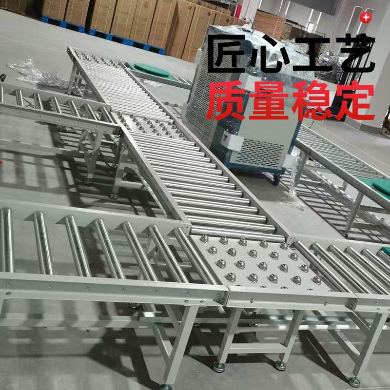 合肥不锈钢滚筒输送机长丰自动包胶滚筒传送带六安无动力滚筒线