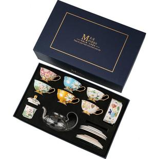 美道「繁花朵朵」下午茶茶具花茶壶蜡烛加热乔迁新居送闺蜜礼物