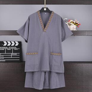 汗蒸服男款 2022新款 高档纯棉桑拿足疗按摩洗浴中心足疗店女士浴衣