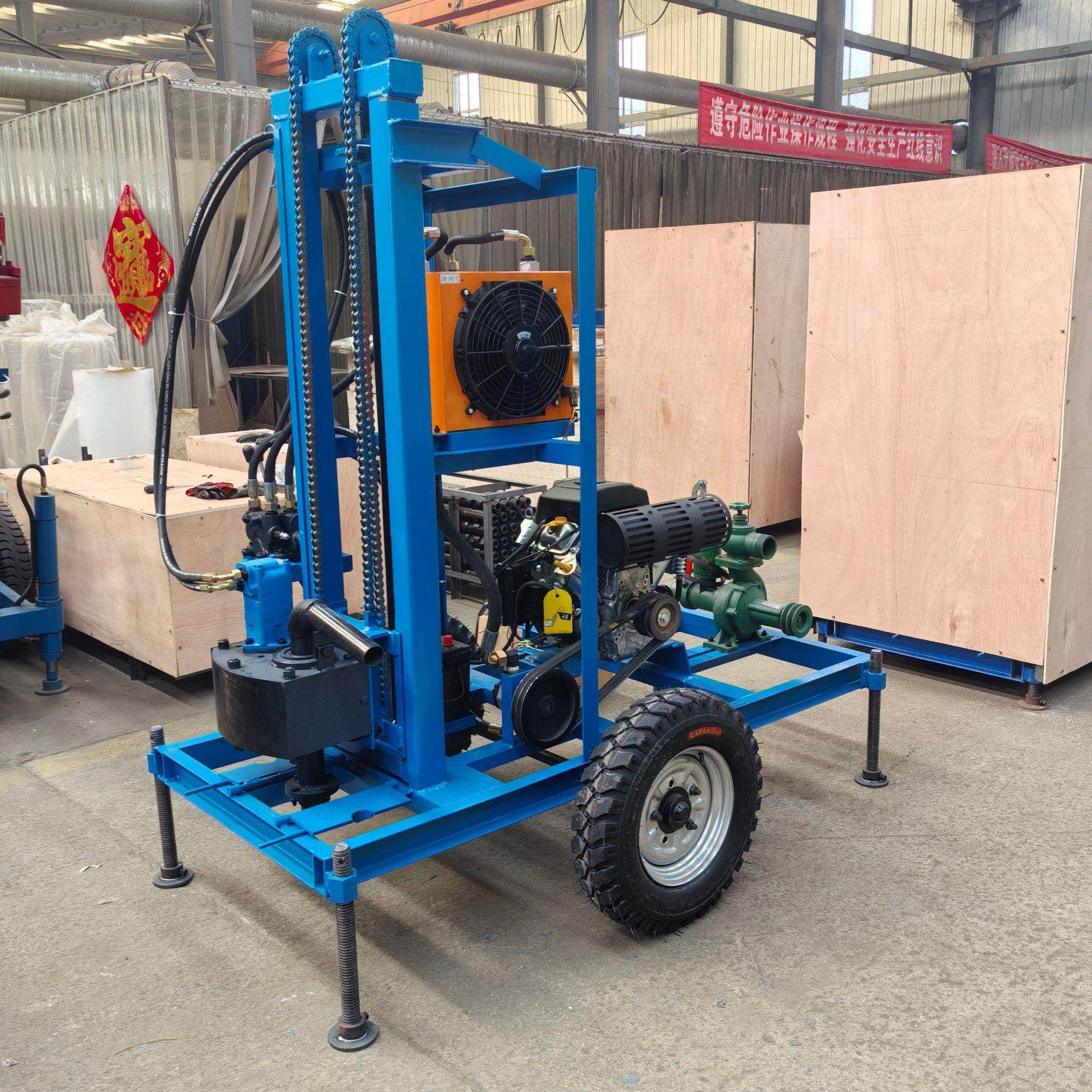 25HP轮式柴油液压钻井机 150米水井EPA欧五动力出口 水井钻机厂家,五金/工具,工程钻机,淘宝优惠券,粉丝福利购,淘宝优惠卷