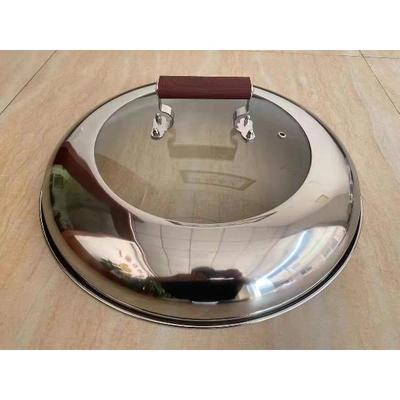 不锈钢玻璃组合盖地锅鸡铁锅炖可视盖蒸汽锅盖木柄锅盖单拍