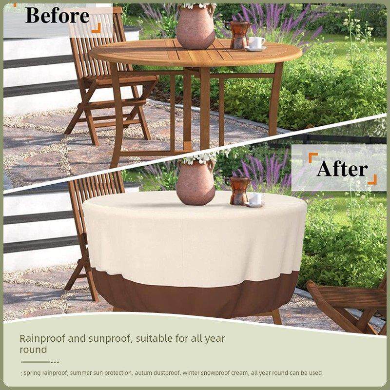 花园圆形桌椅套装罩防水户外休闲家具防尘罩圆桌子防晒防落叶盖布,居家布艺,万能盖巾,淘宝优惠券,粉丝福利购,淘宝优惠卷