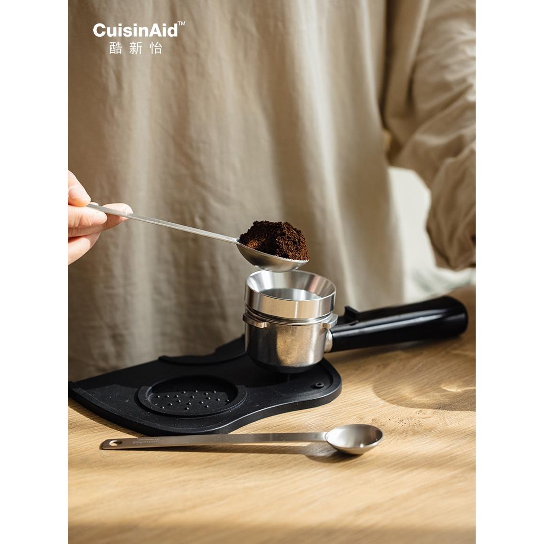 酷新怡 日式304不锈钢量勺家用咖啡豆奶粉计量勺厨房烘焙长柄刻度