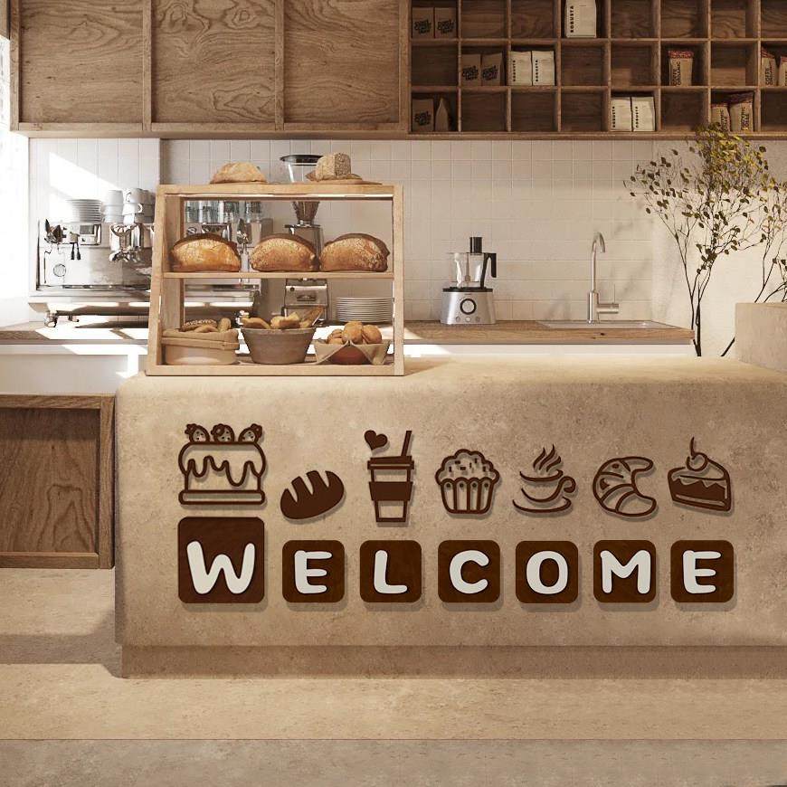 网红蛋糕店装饰布置甜品烘焙面包吧台贴纸摆件拍照区背景墙面咖啡,家居饰品,文化墙贴,淘宝优惠券,粉丝福利购,淘宝优惠卷