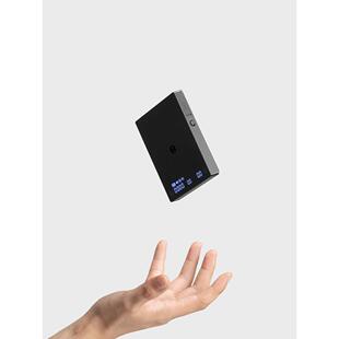 泰摩 黑镜MINI咖啡电子秤迷你智能称 意式咖啡手冲电子称带流速