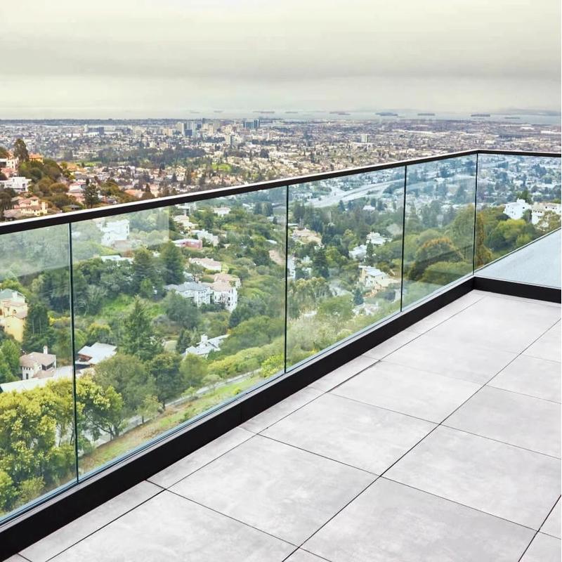 室内楼梯扶手阳台钢化玻璃护栏不锈钢柱极简无框玻璃扶手