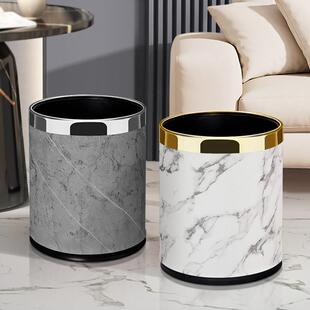 坤福垃圾桶家用客厅轻奢风高档现代厨房卧室化妆室办公室创意双层