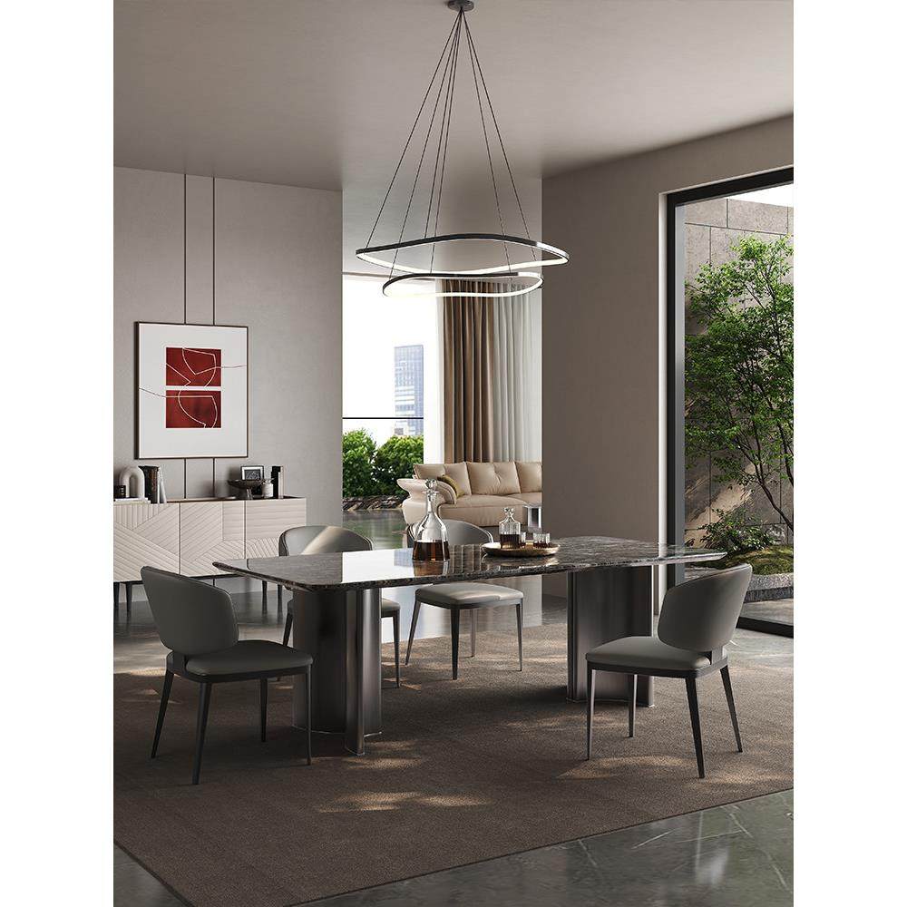 轻奢高端的大理石餐椅组合现代简约2025新款家庭用长方形餐桌,住宅家具,大理石餐桌,淘宝优惠券,粉丝福利购,淘宝优惠卷