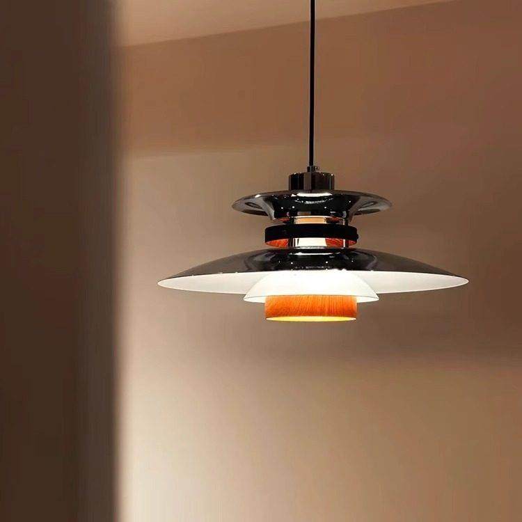 中古餐厅灯包豪斯咖啡厅吧台岛台灯复古胡桃木纹餐桌ph5飞碟吊灯,家装灯饰光源,餐厅吊灯,淘宝优惠券,粉丝福利购,淘宝优惠卷