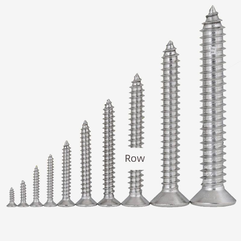 201不锈钢自攻螺钉十字沉头螺钉木螺钉加长平头螺钉M3.5-M6.3