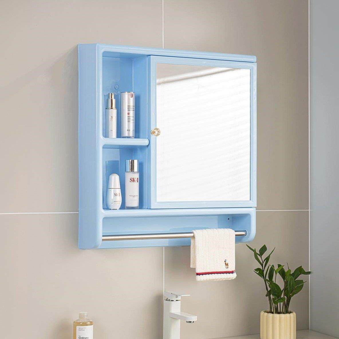挂墙式镜子浴室柜组合收纳置物镜箱化妆室简约塑料壁挂储物镜柜,家庭/个人清洁工具,柜镜/梳妆镜,淘宝优惠券,粉丝福利购,淘宝优惠卷