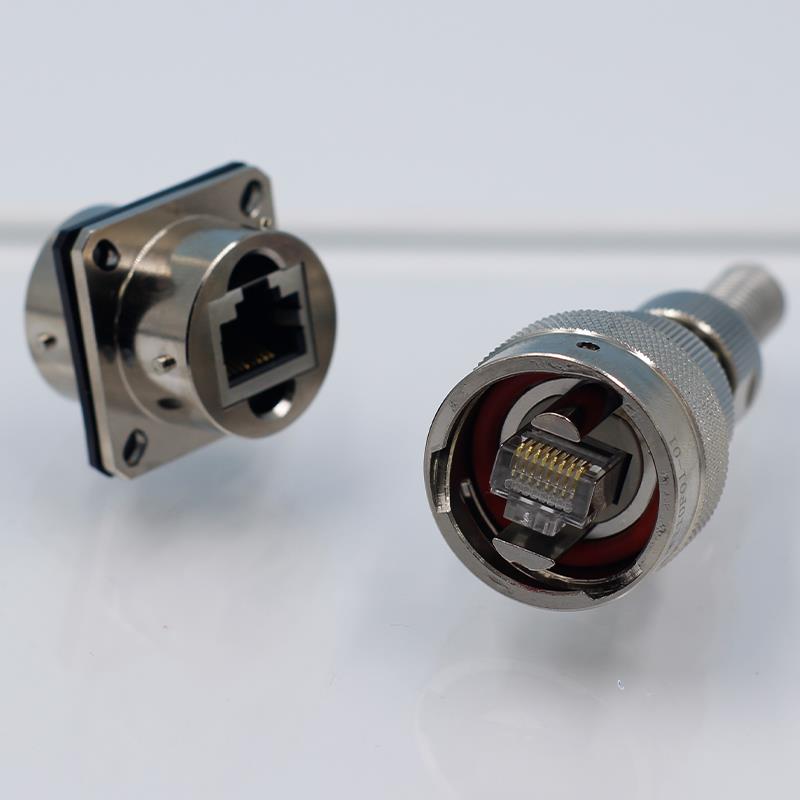 YW系列双网口插座 水晶头YW110F01-01 YW122F01 航空插件