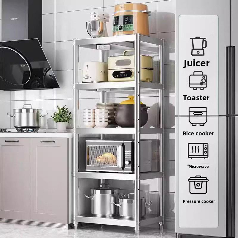 德国不锈钢夹层储物架厨房储物架微波炉储物架家用储物锅