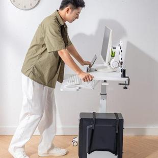 办公桌可旋转桌面家用移动书桌工作台 日本SANWA升降电脑桌站立式