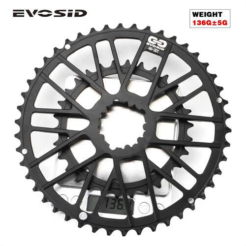 EVOSID公路自行车超轻牙盘48-32T/46-30T GXP齿盘 砾石车一体双盘