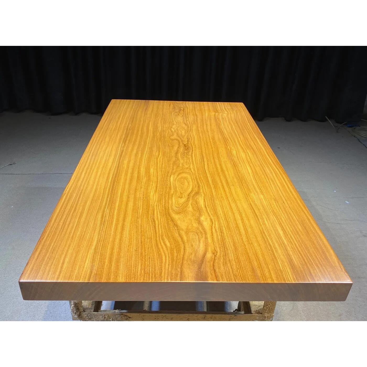非洲柚木大板桌茶桌茶台实木原木桌新中式餐桌办公会议桌书桌整版
