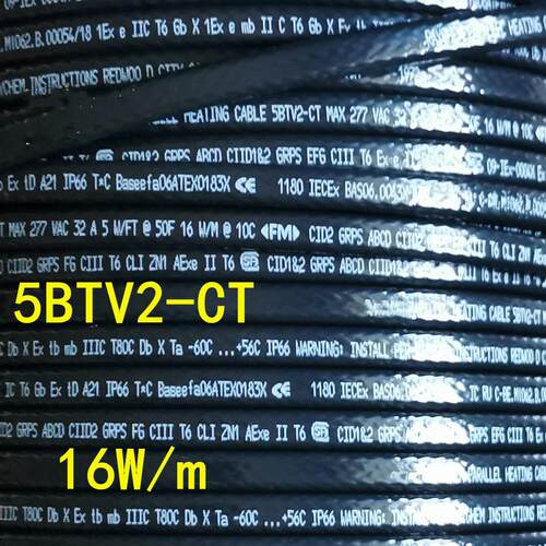 美国瑞侃5BTV2-CT自控温16W电伴热带泰科管道防冻发热电缆