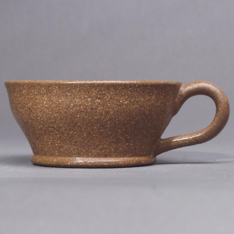 宜兴紫砂功夫茶杯单杯 紫砂杯子小杯带把防烫口杯主人品茗杯茶碗