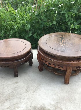 置物架多层客厅实木花架子花几红木质花盆景架U鱼缸架摆件底座