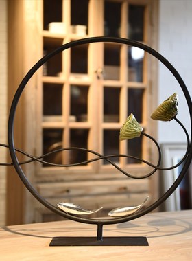 新品中式客厅禅意摆件家装创意玄关装饰品桌面摆设W样板房间工艺