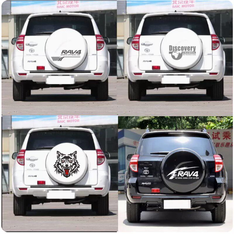 适用老款RAV4备胎罩车贴拉花 汽车贴纸 后备胎罩彩贴装饰贴纸贴画