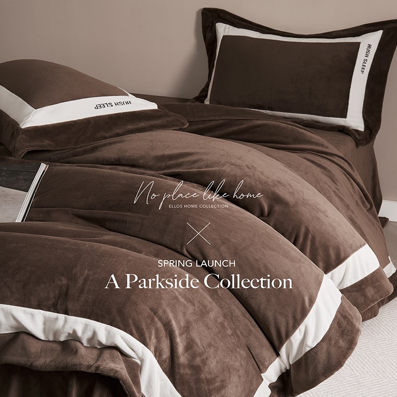 简约纯色外贸秋冬保暖牛奶绒四件套加厚亲肤立暖绒床单床上用品