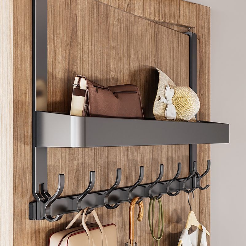 门后挂钩玄关衣帽神器壁挂墙上收纳置物架免打孔卧室衣柜侧挂衣架