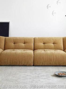 奶油风布艺沙发设师别墅小户型客厅轻YJ-20246雪尼计尔云朵奢直艺