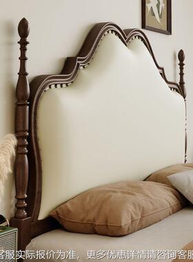 现2025新款美式全实木床XWU代轻奢 软包 古风主卧双人床靠卧中室