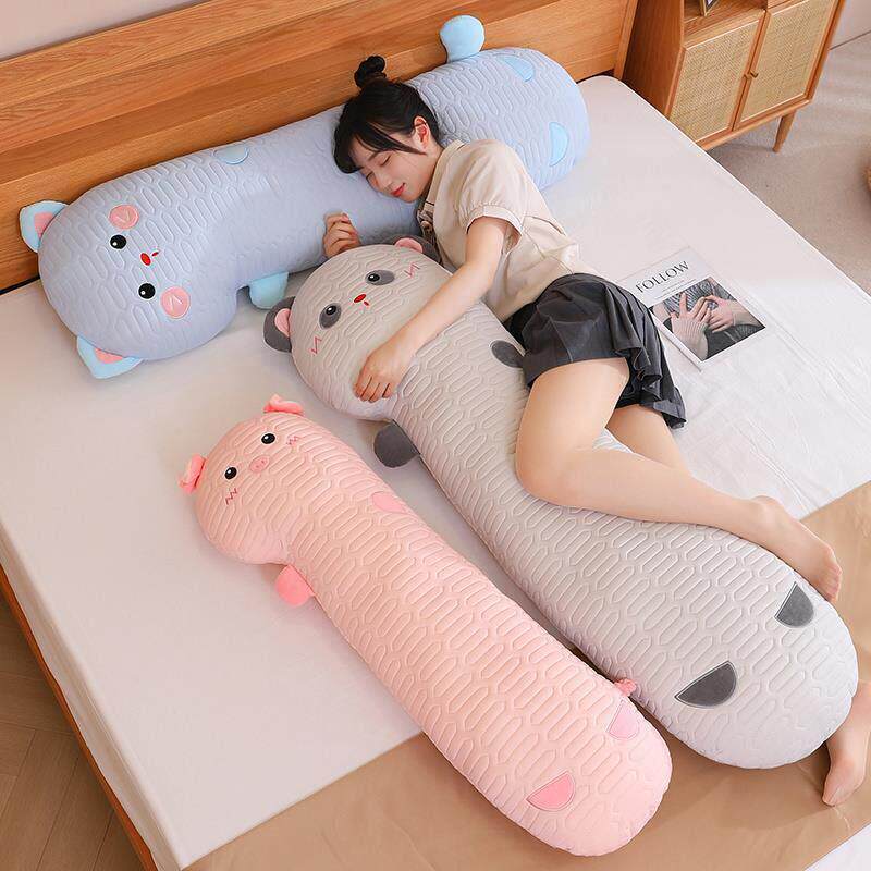凉感冰丝乳胶动物男女生侧睡夹腿夹腿抱枕长条枕头靠垫靠枕夏季