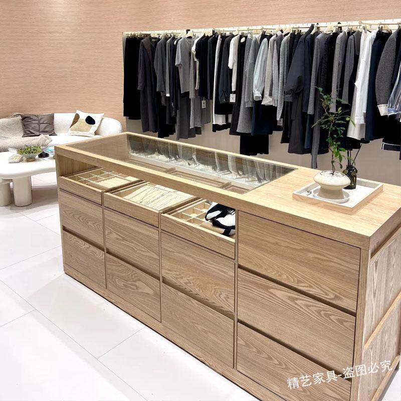 服装店中岛柜展示台边柜收纳柜装饰柜摆件展台展示柜展示桌定制