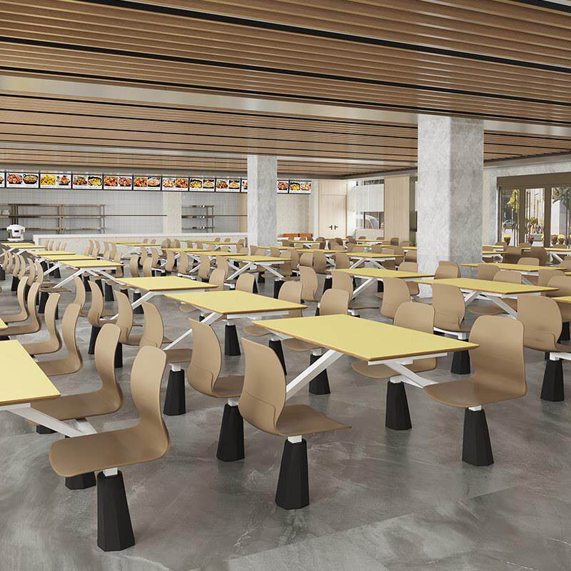 员工食堂桌椅公司食堂桌椅组合学校工厂食堂快餐店四人桌椅
