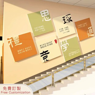 教室布置装 饰神器班级文化墙贴面学校走廊楼梯励志标W语自习黑板